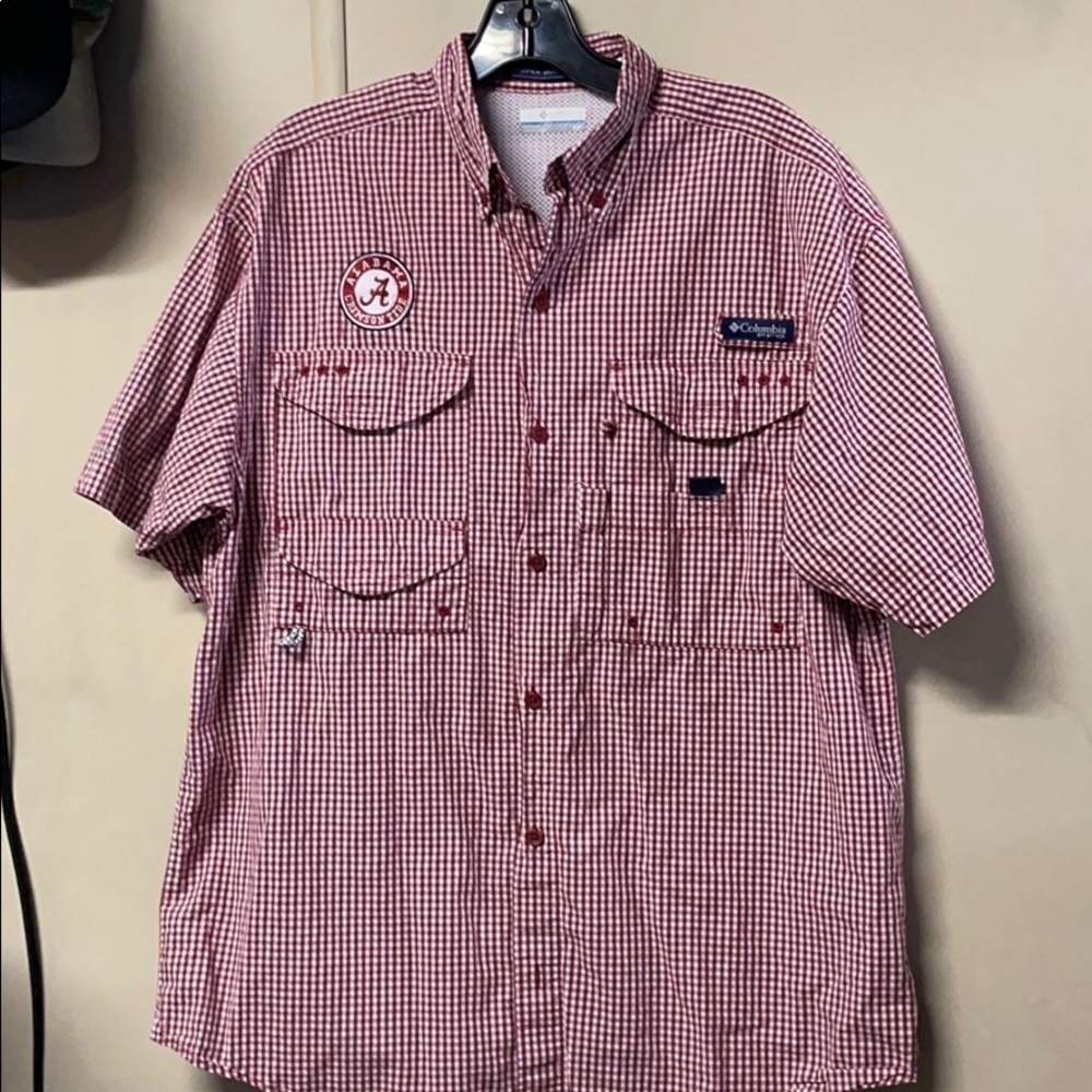 Mens Columbia PFG Crimson Tide Alabama Shirt